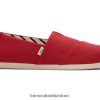 mujer alpargata de algodón reciclado Toms LF64T843 zapatos rojo