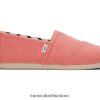 mujer lienzo patrimonio alpargata Toms LF64T81 zapatos durazno